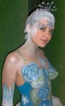 POSLIKAVA TELESA, BODYPAINTING, INA TREBIČNIK KNEZ, ŠMARTNO OB PAKI