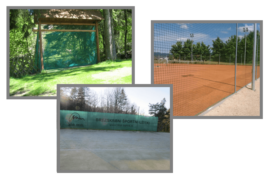 Tenis igrišča, Peščena, umetna trava, akrilni premazi, Ljubljana