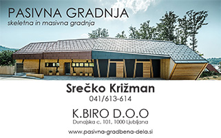 K. BIRO, PASIVNA IN MASIVNA GRADNJA, LJUBLJANA