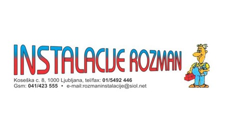 VODOVODNE INŠTALACIJE, OGREVANJE IN HLAJENJE, PLINSKE INŠTALACIJE, INŠTALACIJE ROZMAN, LJUBLJANA