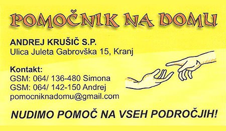 POMOČNIK NA DOMU, ANDREJ KRUŠIČ, KRANJ