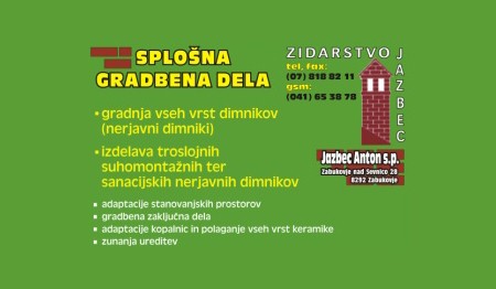 GRADBENIŠTVO, PRENOVE, GRADBENA MEHANIZACIJA, ANTON JAZBEC