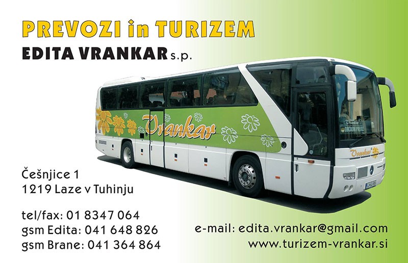 TURIZEM VRANKAR, LAZE V TUHINJU