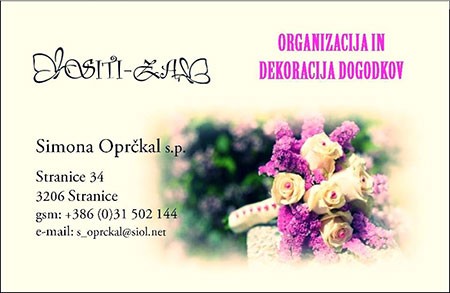 SITI-ZA, ORGANIZACIJA IN DEKORACIJA DOGODKOV, SIMONA OPRČKAL, STRANICE