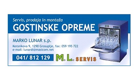 M. L. SERVIS, PRODAJA IN MONTAŽA GOSTINSKE OPREME MARKO LUNAR, GROSUPLJE