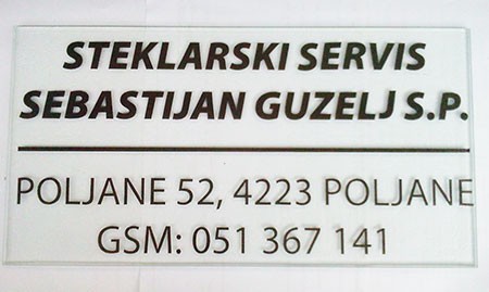 STEKLARSTVO ŠKOFJA LOKA | STEKLARSKI SERVIS SEBASTIJAN GUZELJ | POLJANE NAD ŠKOFJO LOKO