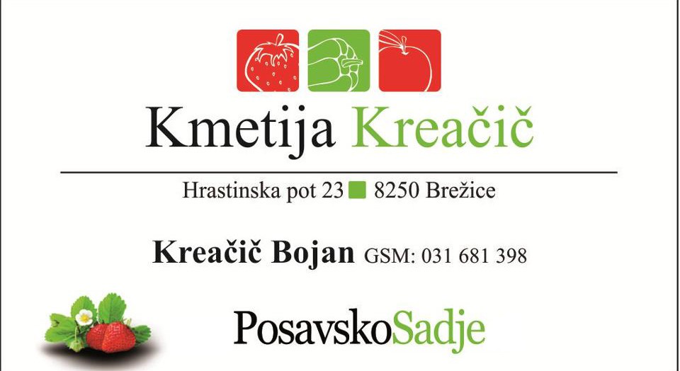 KMETIJA KREAČIČ, POSAVSKO SADJE, BREŽICE